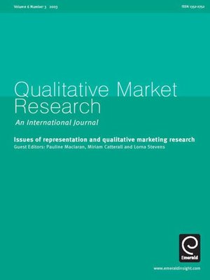 cover image of Qualitative Market Research: An International Journal, Volume 6, Issue 3